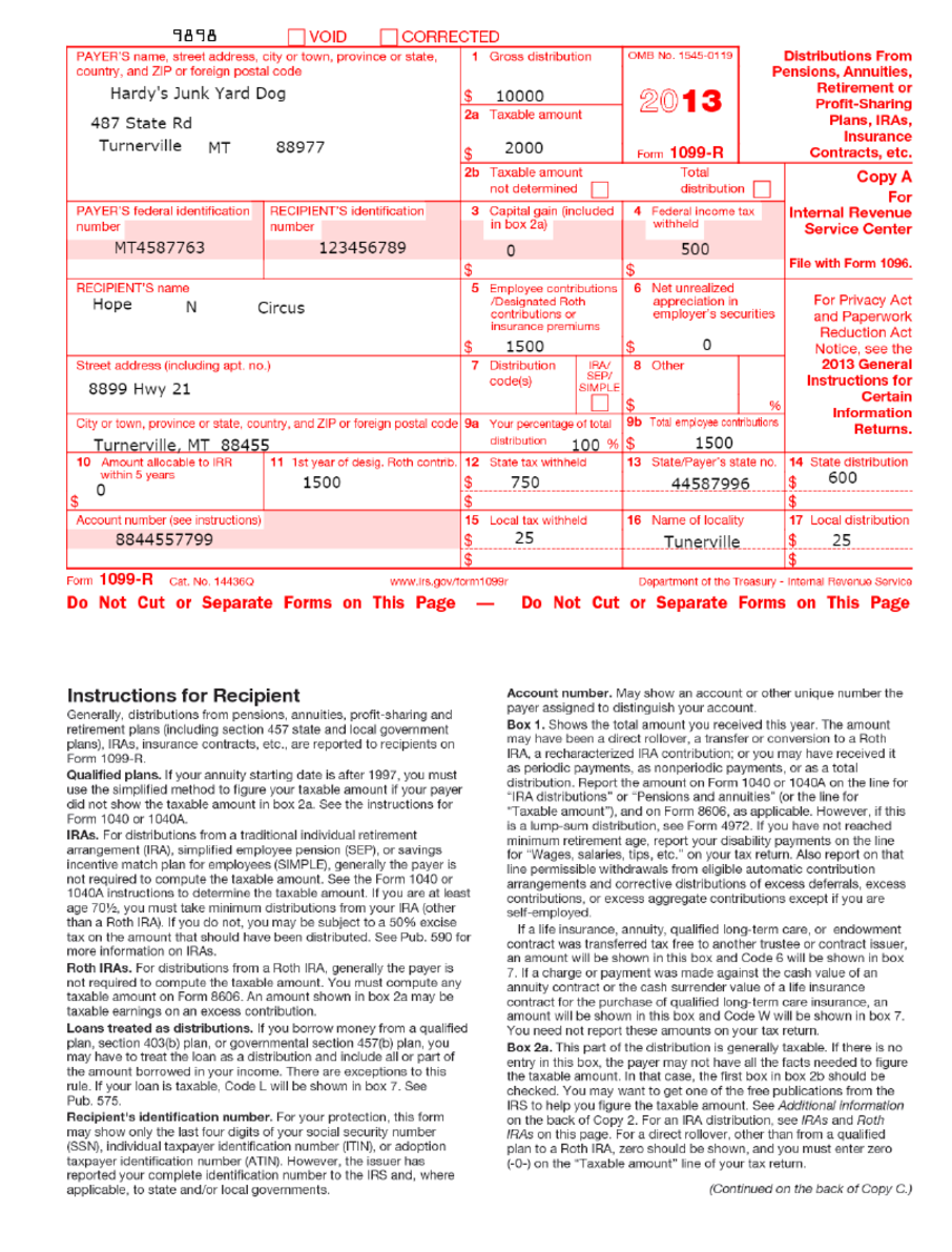 1099 R Template Create A Free 1099 R Form 