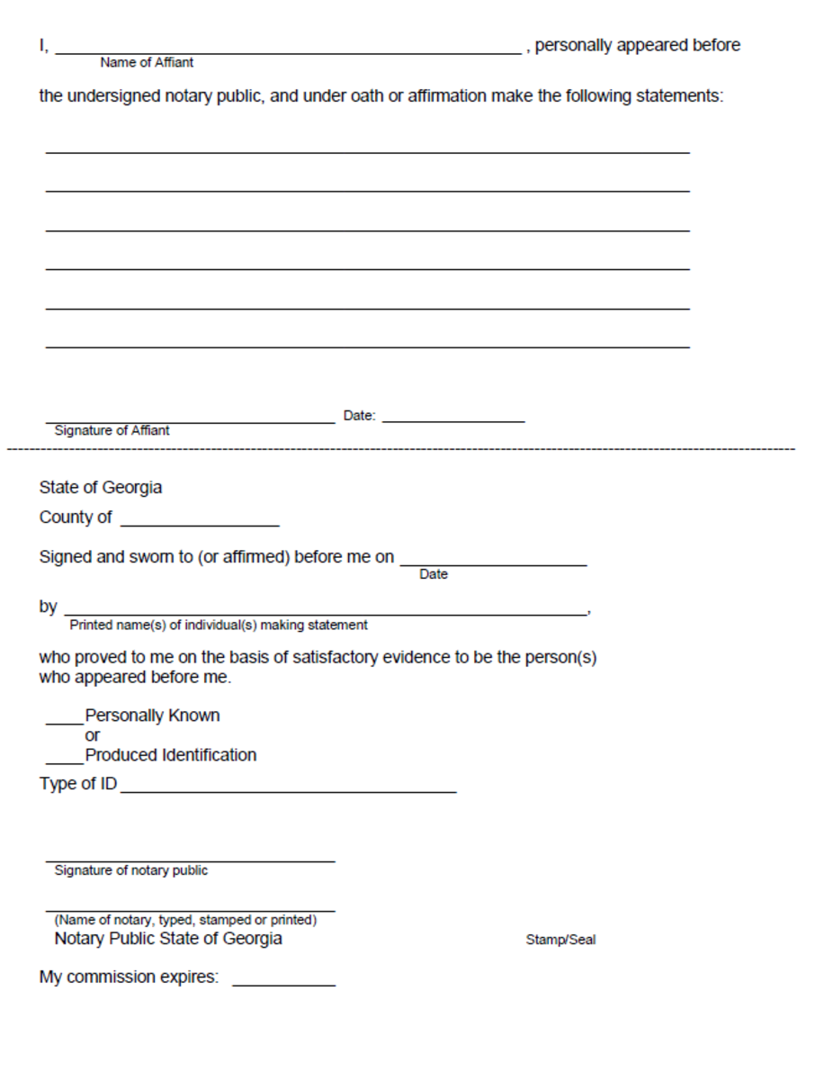 blank notary form