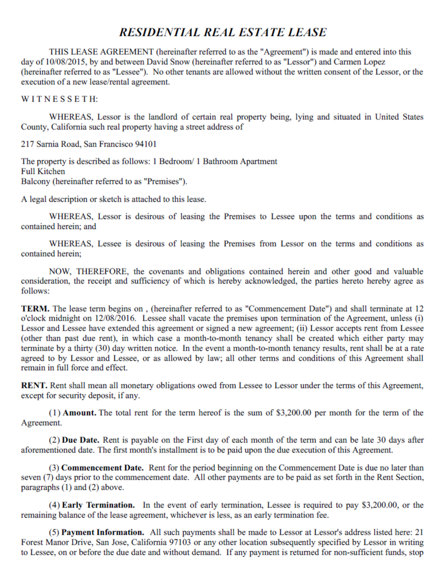 Texas Lease Agreement Template. Create A Free Texas Lease Agreement Form.