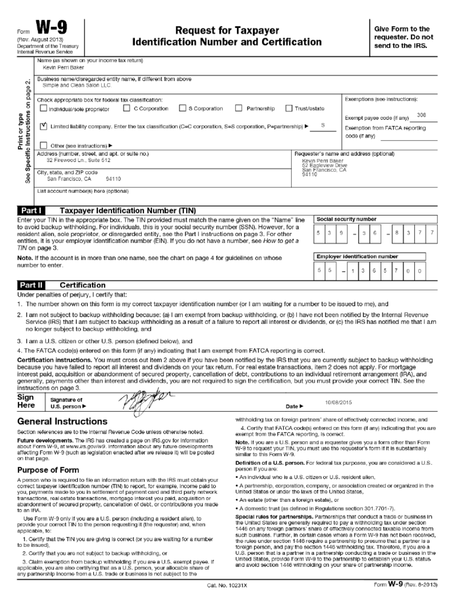 Printable W9 Form W9form With Regard To Printable W9 Form Free Images